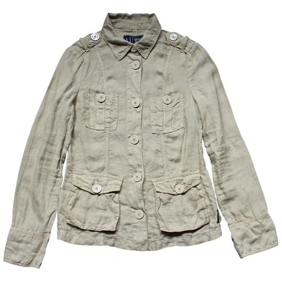 Pre-owned Armani Jeans Khaki Linen Jacket