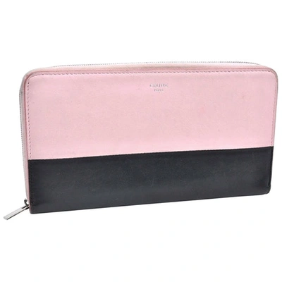 Pre-owned Celine Pink Leather Wallet
