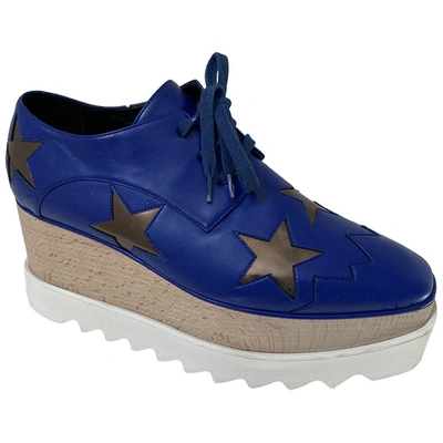 Pre-owned Stella Mccartney Blue Leather Lace Ups