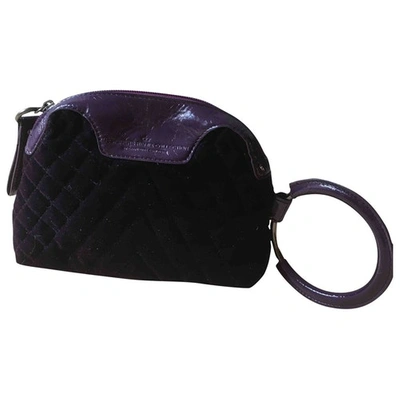 Pre-owned Designers Remix Velvet Clutch Bag In Purple