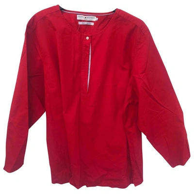 Pre-owned Tommy Hilfiger Jersey Top In Red