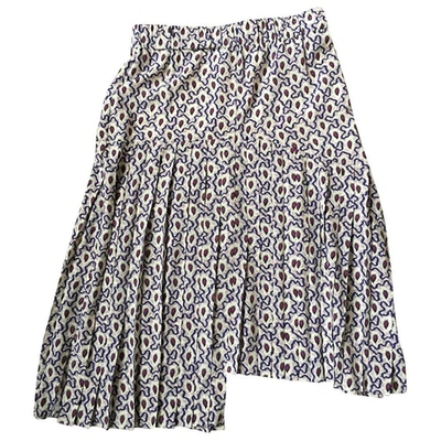 Pre-owned Isabel Marant Ecru Silk Skirt