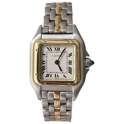 Pre-owned Cartier Panthère Gold Gold And Steel Watch