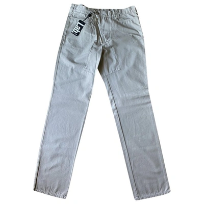 Pre-owned Pal Zileri Grey Cotton Trousers