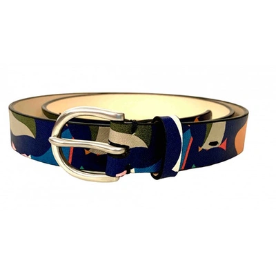 Pre-owned Paul Smith Blue Leather Belt
