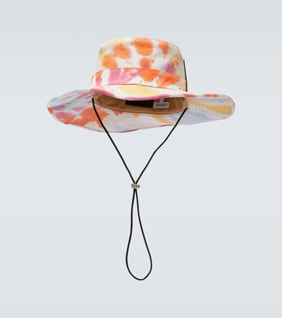 Loewe Tie-dye Canvas Explorer Hat In Multicoloured