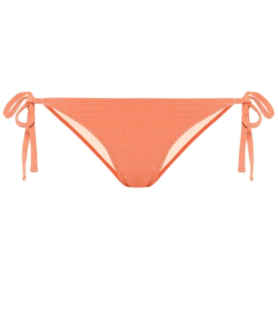 Solid & Striped The Iris Cotton Blend Bikini Bottoms In Orange