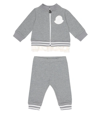 Moncler Baby Sweatshirt And Trackpants Set In Grey