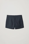 Cos Regular-fit Organic Cotton Shorts In Blue