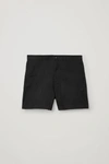 Cos Regular-fit Organic Cotton Shorts In Black