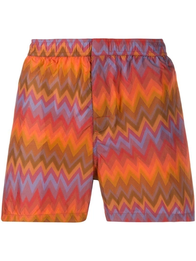 Missoni Zigzag-print Swim Shorts In Multicolor