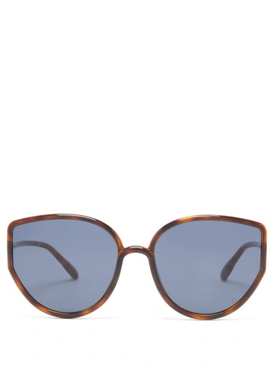 Dior Sostellaire 4 Oversized Cat-eye Acetate Sunglasses In Brown