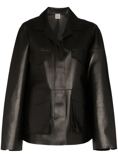 Totême Toteme Black Leather Avignon Jacket