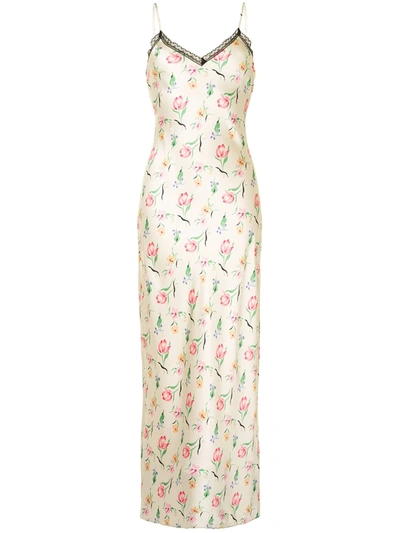 Morgan Lane Lexi Garden Tulip-print Night Dress In Yellow