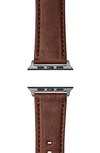 Shinola Grizzly Leather 21mm Apple Watch® Watchband In British Tan