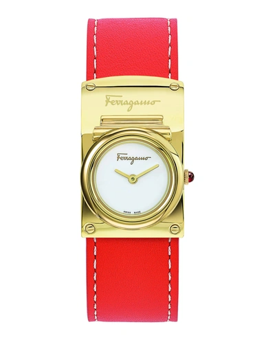 Ferragamo Boxyz Quartz White Dial Ladies Watch Sfhs00420 In Orange