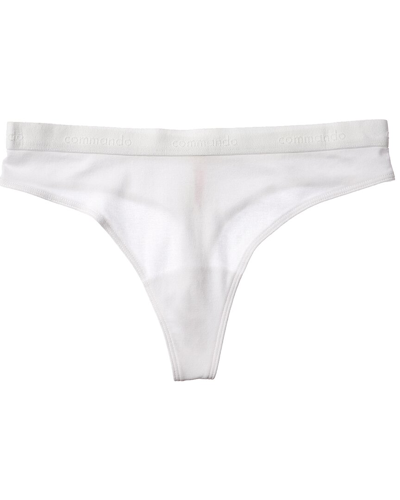 Commando Butter Mid-rise Thong In White