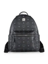 Mcm Small Stark Visetos Backpack In Black