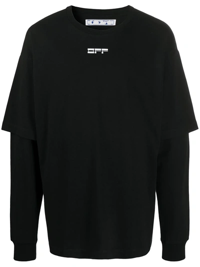 Off-white Layered Sweatshirt In Black