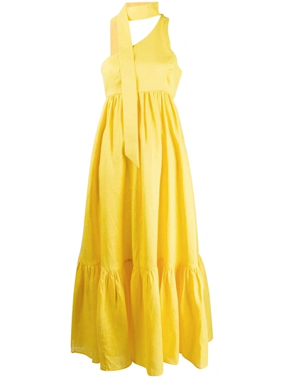 Zimmermann Julia One-shoulder Maxi Dress In Yellow