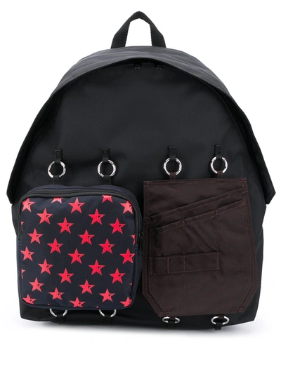 Raf Simons Eastpak Padded Doubl'r Printed Embellished Canvas And Shell Backpack In Black