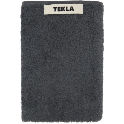 Tekla Grey Organic Hand Towel In Charcoal Gr