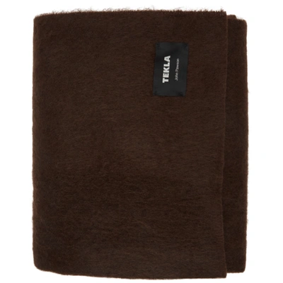 Tekla Brown John Pawson Edition Mohair Blanket In Madder Brow
