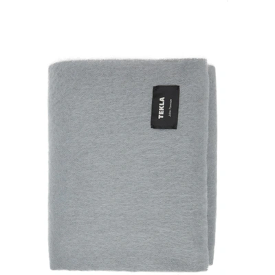 Tekla Grey John Pawson Edition Mohair Blanket In Natural Gre
