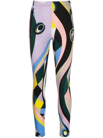 Emilio Pucci Abstract Print Slim-fit Track Pants In Multicolour