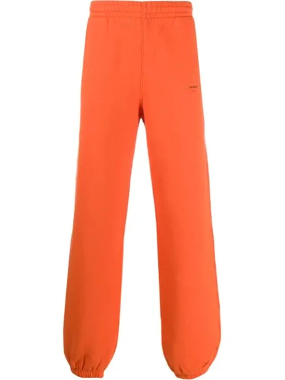 Off-white Stencil Arrow Print Track Trousers In Orange