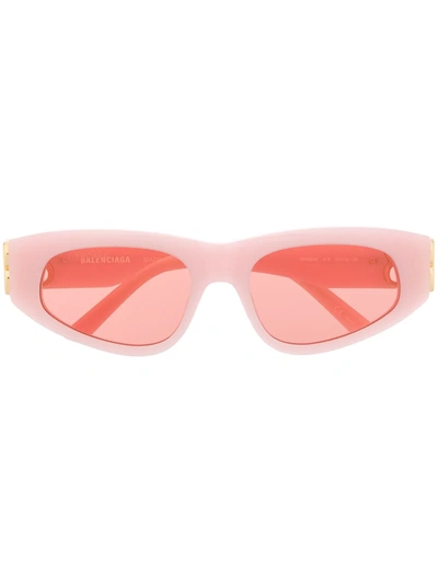 Balenciaga Bb0095s Rectangle-frame Sunglasses In Pink