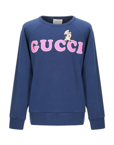 Gucci Sweatshirt In Dark Blue