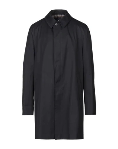 Aquascutum Overcoats In Dark Blue