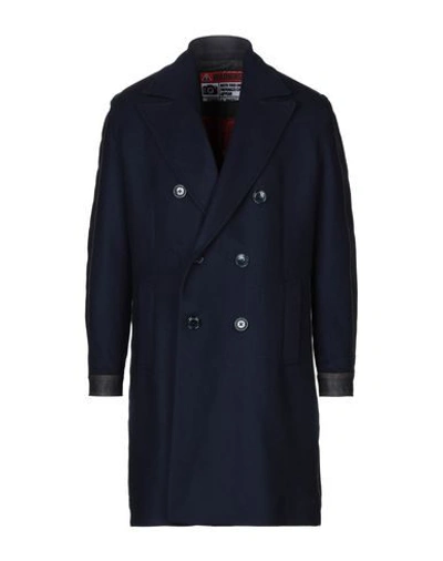 Frankie Morello Coats In Blue