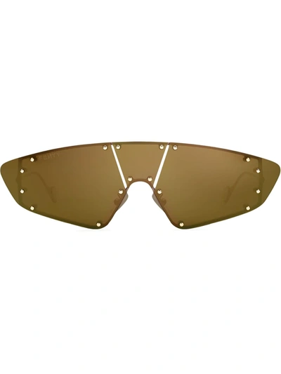 Fenty Techno 99mm Mask Sunglasses In Pink Gold