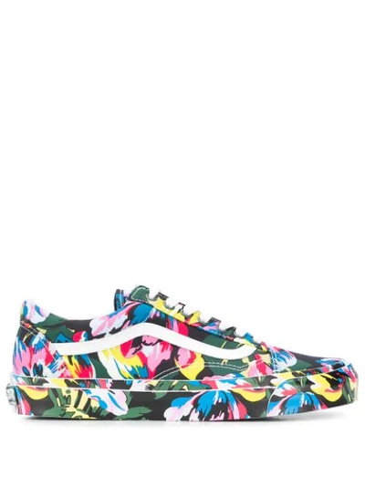 Kenzo X Vans Floral-print Old Skool Sneakers In Green