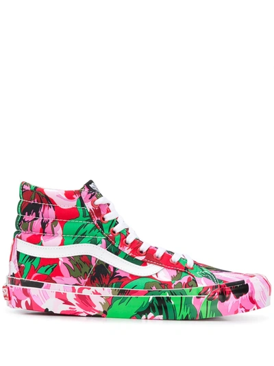 Kenzo X Vans Sk8-hi Tulipes Sneakers In Red/white