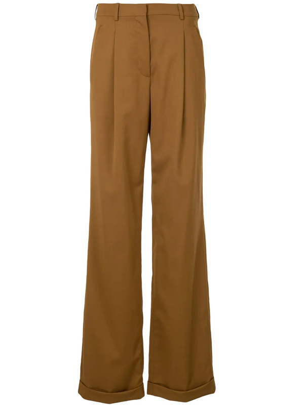 wool high waisted trousers