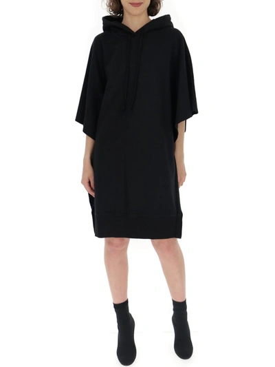 Mm6 Maison Margiela Oversized Hooded Dress In Black