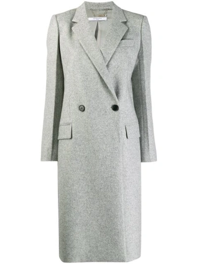 Givenchy Double Breasted Coat In Grey