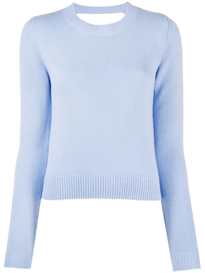 Chinti & Parker Cut-out Back Cashmere Jumper In Blue