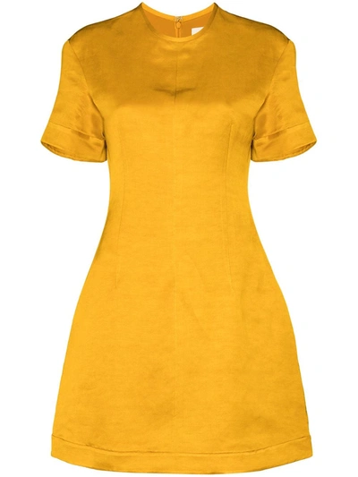 Khaite Marcia Mini Dress In Yellow