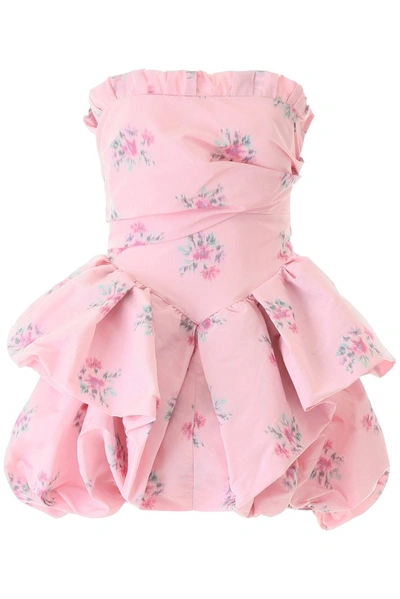 philosophy di lorenzo serafini floral chiffon strapless mini dress Philosophy di Lorenzo Serafini Floral Dress