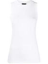 Atm Anthony Thomas Melillo Micro Modal Wide Rib Sleeveless Top In White