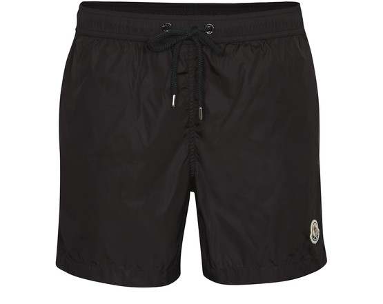 black moncler swim shorts