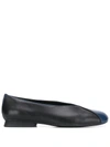 Camper Tws Two-tone Ballerina Shoes In Black