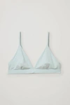 Cos Triangle Microfibre Bra In Turquoise