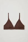 Cos Triangle Microfibre Bra In Brown