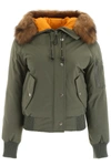 Kenzo Padded Bomber Jacket In Khaki