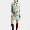 La Doublej Mini Swing Dress In Winter Rose Turchese